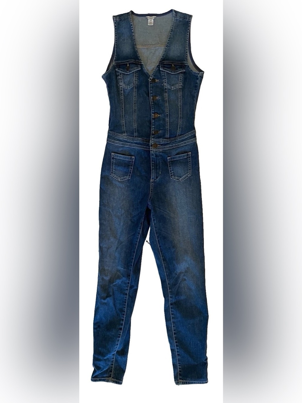 Dark Blue Women's Denim Jean Jumpsuit
